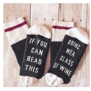 NWOT If You Can Read This Wine Socks